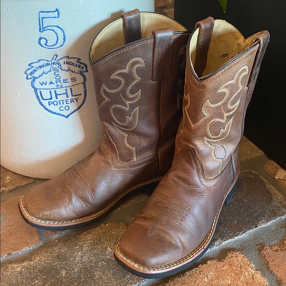 Smokey Mountain Brown Leather Cowboy Boots
